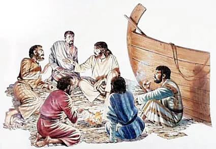 Jesus resucitado en la playa 4