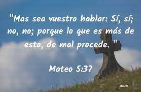 Que vuestro hablar sea si, si, no, no