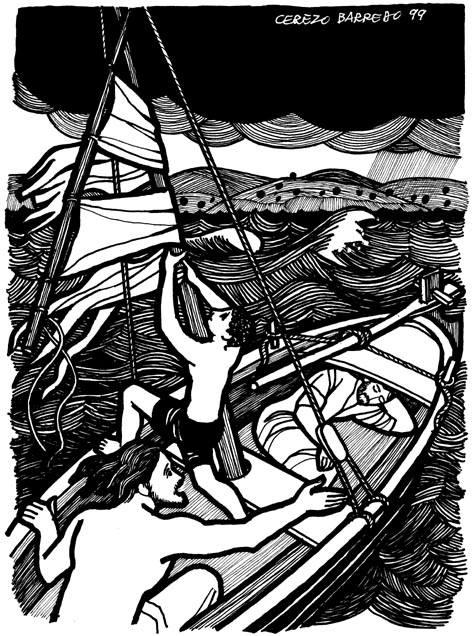 Jesús en la barca