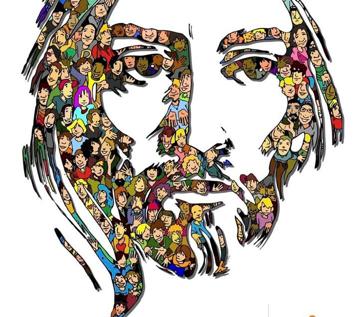 Jesus, gente en su rostro